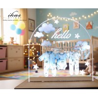 Προσωποποιημένο Βρεφικό Φωτιστικό LED "Hello Baby" fot041 Προσωποποιημένο Βρεφικό Φωτιστικό LED "Hello Baby" fot041