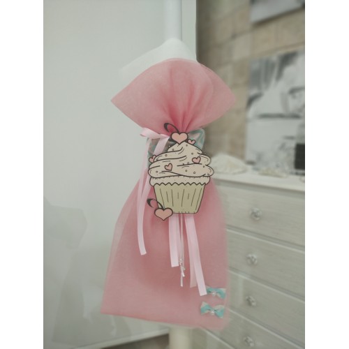 Λαμπάδα βάπτισης cupcake lam033