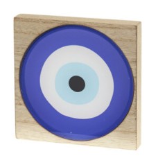 Μπομπονιέρα βάπτισης ξύλινη με plexi glass nvk548