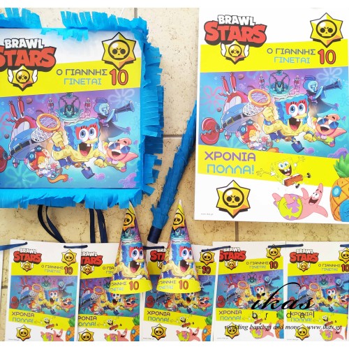 Σετ πάρτυ Brawl Stars Μπομπ σφουγγαράκης