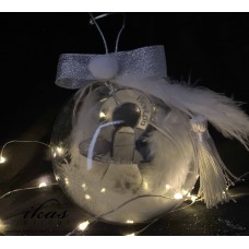Χριστουγεννιάτικη μπάλα baby's first Christmas sto231